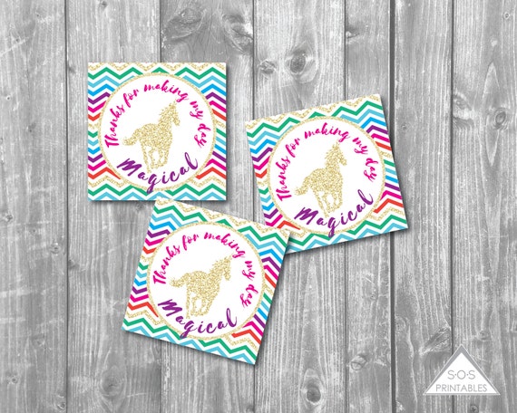 unicorn thank you tags glitter unicorn favor tags rainbow magical