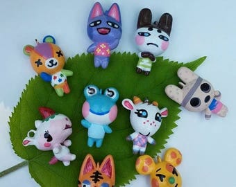 You Choose Custom Animal Crossing どうぶつの森 Villager Polymer Clay Charms