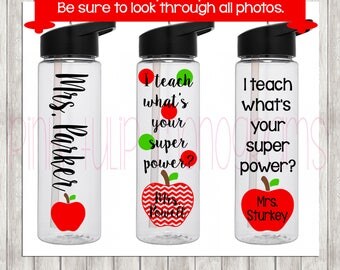 Teacher Appreciation, Teacher Gifts, Teacher Water Bottle, Monogram Tumbler, Personalized Water Bottle, Teacher Tumbler, Sorority Gifts