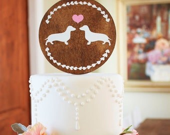 Dachshund Wedding Cake Topper Many Custom Paint Colors Available