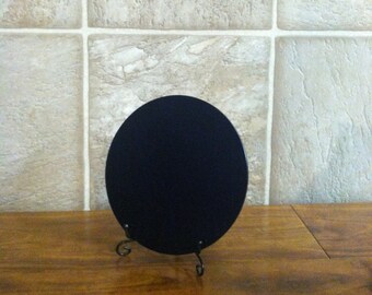 4" Black Glass Flat Surface Scrying Mirror