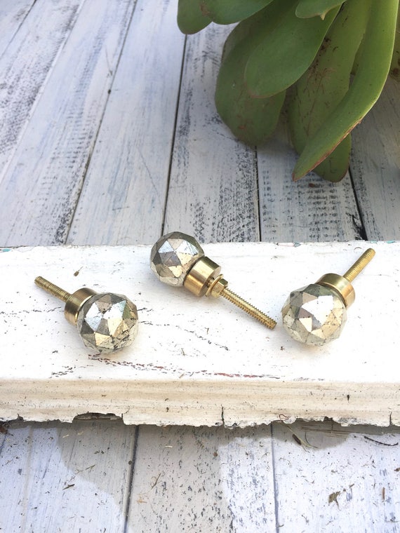 Geometric Knobs Silver and Gold Decorative Knobs Drawer