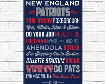 New England Patriots Art - 2017 Super Bowl Champs! Canvas or Poster