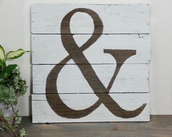 Ampersand Wall Decor wood ampersand sign | etsy Ampersand Wall Decor wood ampersand sign | etsy