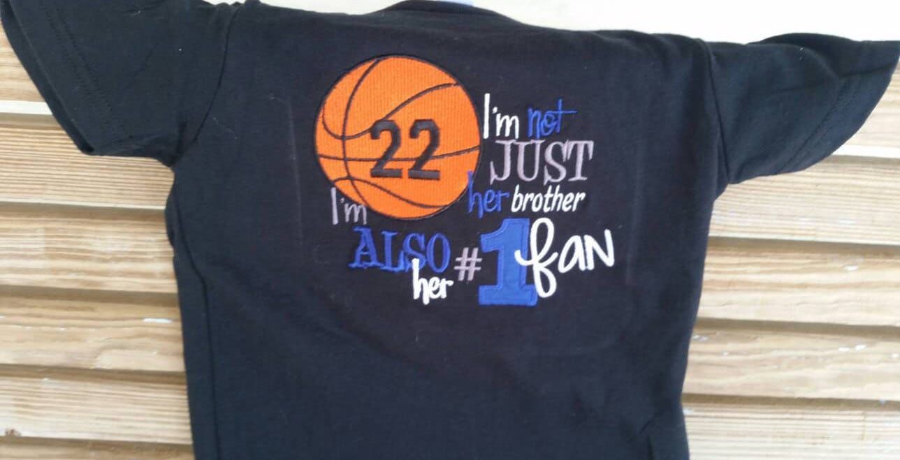 Number 1 Fan Basketball Shirt Basketball Sibling