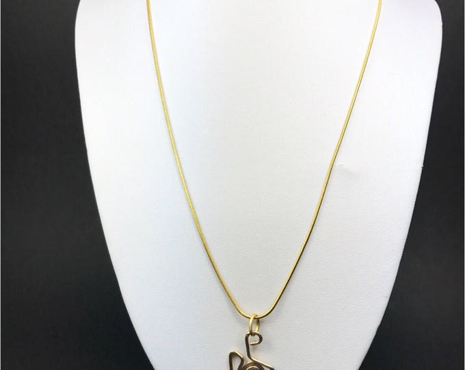 Gold hammer necklace, gold pendant necklace, gift for her. Shinny necklace, handcrafted necklace