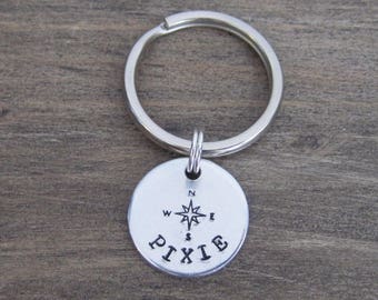 Small Pet ID Tag - Cat Tag - Small Dog Tag - Kitten Tag - Bridle Tag - Hand Stamped Aluminum