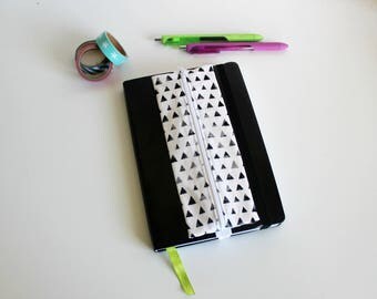 Items similar to Planner band planner strap black lace satin flower