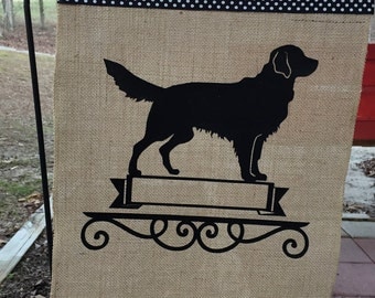 Dog/Golden Retriever/ Garden Flag/ Golden Retriever garden flag/Dog Burlap Flag