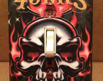 San Fransisco 49ers Light Switch Cover (Handmade, Sports, Football)