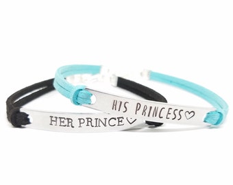 His PRINCESS Her PRINCE Bracelets | His and Hers | Matching Bracelet for Couples | Personalized Couples Bracelet Set | Relationship Jewelry