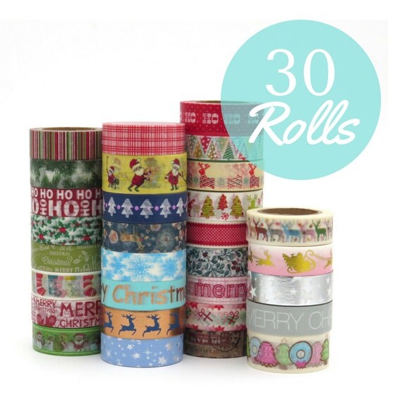 washi tape bulk set of 30 christmas rolls x 10m wholesale washi tape bulk set of 30 christmas rolls x 10m wholesale