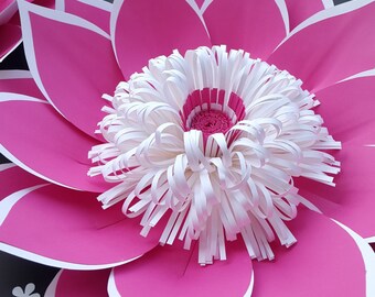 Loopy Paper Flower Center SVG Cut file - Paper Flower Center Pattern, DIY Paper Flower.