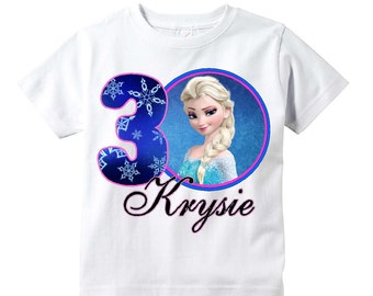 Elsa Frozen Birthday Shirt Any Age Personalized Shirt Youth Toddler Infant Adult p44