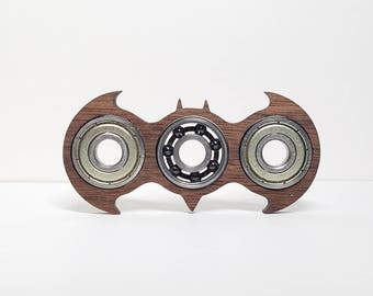 Batman Walnut Fidget Spinner - Batman Fidget Spinner - Batman Wood Fidget Spinner - Hardwood