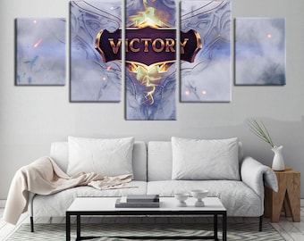 Victory- 5 Piece Canvas Wall Art | League of Legends Canvas Wall Art | Champion Painting | Poster | Print | Mural | Decal | Decor