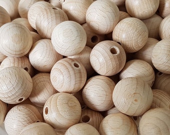 SALE! Wholesale 18 mm 11/16'' wooden beads, 10/20/30/50pcs Beech Wooden beads Teething beads Unfinished natural organic beads Beads supplies