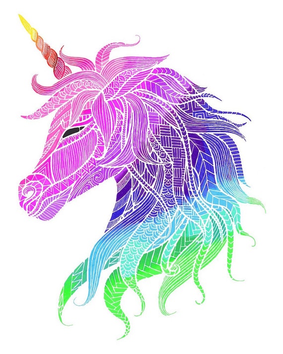 unicorn printable unicorn digital download rainbow unicorn