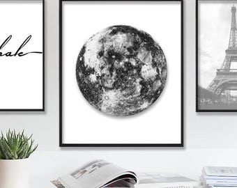 Moon Wall Art space wall art | etsy Moon Wall Art space wall art | etsy