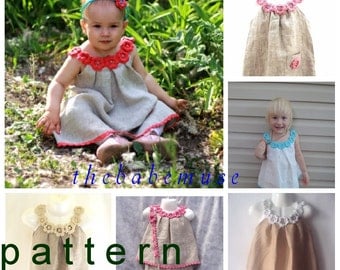 DIY Crochet pattern Pdf , DIY crochet dress, crochet tutorial, crochet baby dress PATTERN, Baby Dress - Girls Dress - newborn to any age