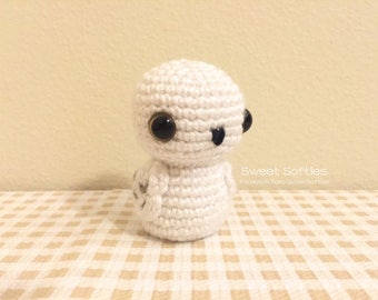 Amigurumi Crochet Owl Animal Bird Kokeshi Doll Pattern - Snowy Owlet (Harry Potter Hedwig), Cute Geeky Nerd Friendship Gift Room Table Decor