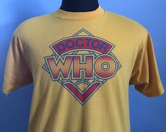 80s Vintage Doctor Who BBC 1983 T-Shirt - LARGE