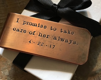 I Promise To Take Care Of Her Always, Father Of The Bride Gift, Gift From Groom, Little Bit Of Money Left, Groom Gift To Father Of The Bride