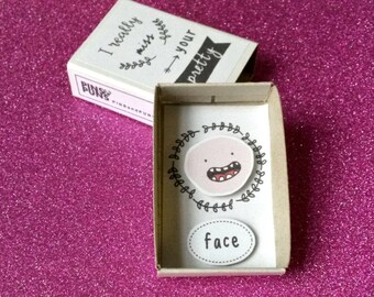 Miss You Cards - LDR card - Matchbox Art - Long distance relationship card - I miss you - Your pretty face - Friendship greetings