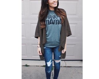 Thankful Mama - Thanksgiving shirt - Mom shirt - Gift - Mother's Day