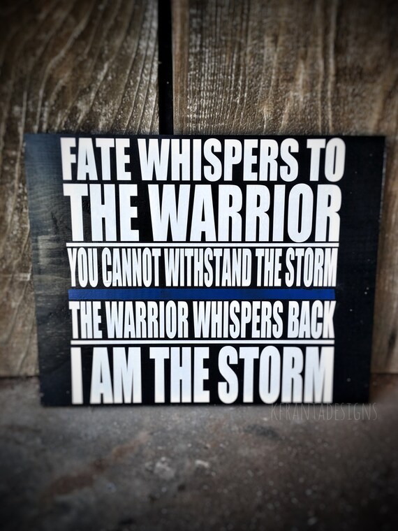 Thin Blue Line I am the Storm Law Enforcement Police