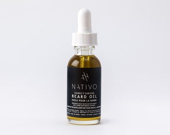 BEARD OIL - organic - fl. 1 oz. glass bottle with dropper - minimalist