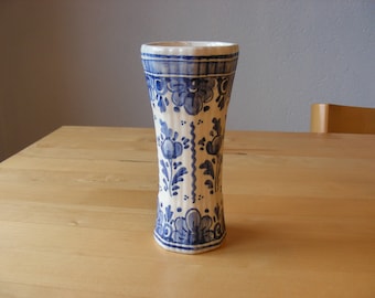 Vintage Delftse Pauw vase, Delft, blue delft