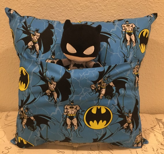 Batman Pillow with Batman plush toy