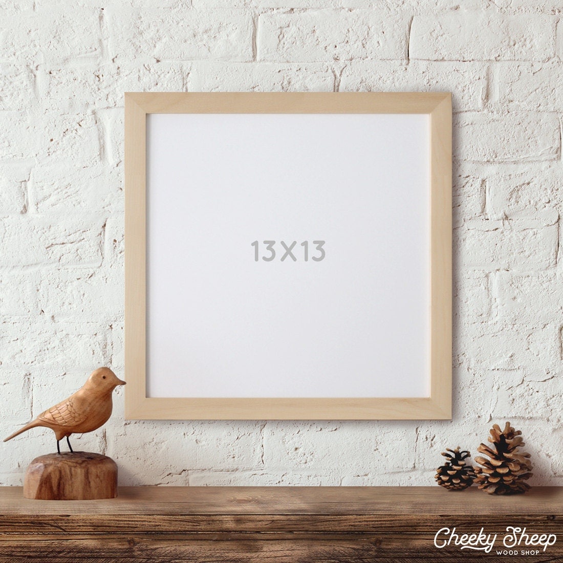 13x13, Wood Frame, Picture Frame, Square Frame, Scrapbook frame, Art ...