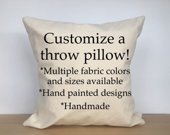 Custom pillow, custom pillow cover, custom throw pillow, personalized pillow, housewarming gift, custom gift, birthday gift, wedding gift