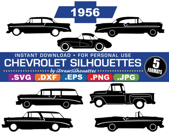 Download 1956 Chevrolet / Chevy Automobile Models (7) Clip Art ...