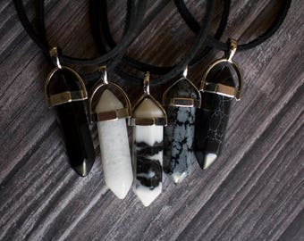 Choker Necklace - Crystal Choker - Choker - Black Choker - Cute Chokers - Crystal Necklace - Healing Crystals and Stones - Crystal Pendant