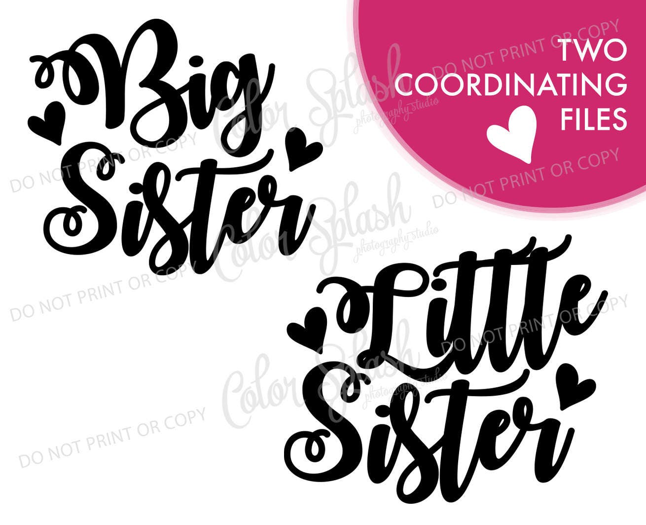 Download Big sister little sister matching svg dxf eps png