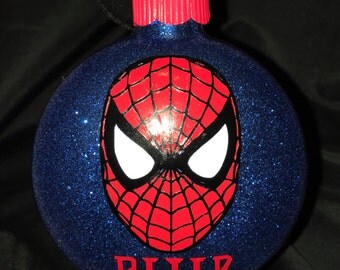 personalized spiderman christmas ornament