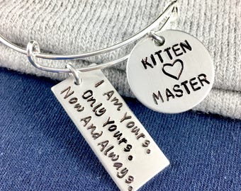 Gorean slave bracelet, Submissive bracelet ddlg jewelry, Kitten bdsm, Master and slave, Daddy dom daddys kitten - Necklace or collar ring
