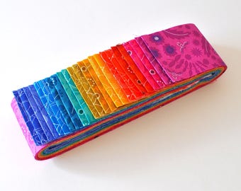Quilting Pre-cut Strip Set in Alison Glass' Sun Prints from Andover Fabrics - Jelly Roll, Fabric Strips, Quilting Fabric