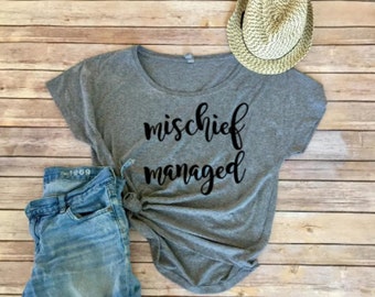 Mischief Managed Dolman - Harry Potter - Women's Clothing - Harry Potter Fan - Women's Shirt - Grey - Disney Trip - Universal Studios Trip