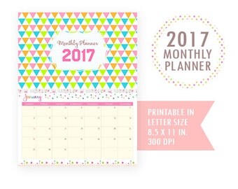 Girly desk calendar  Etsy