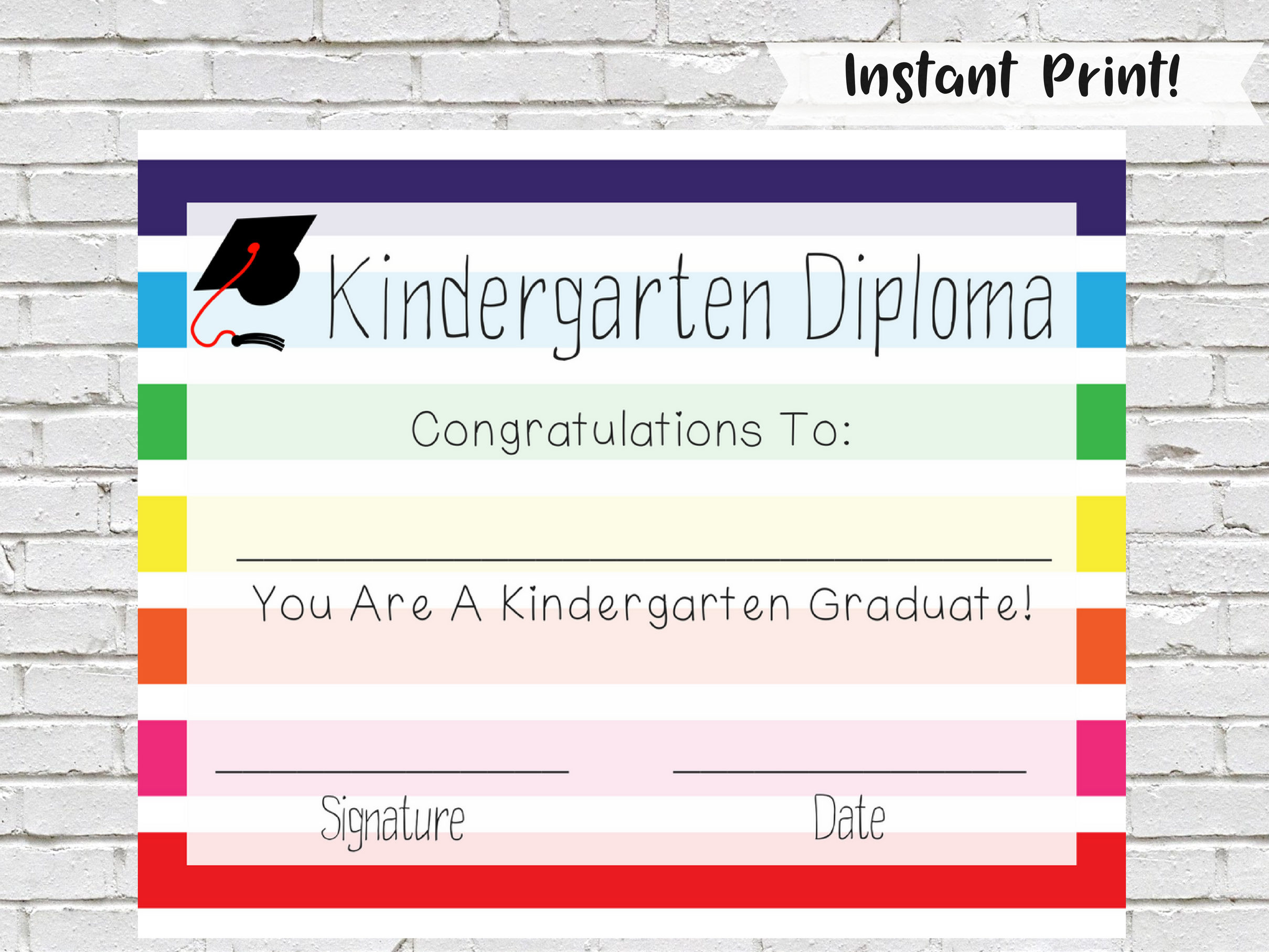 kindergarten diploma kindergarten certificate printable