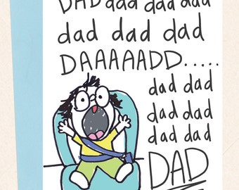 Funny Dad Birthday Card, Dad Card, From Child to Dad, Thank You Dad, New Dad Card, Funny Father's Day