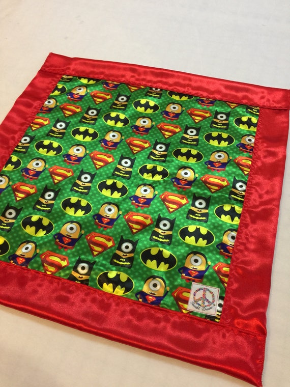 Minion Hero Silky Baby blanket, Silky blanket, Stroller blanket, Lovey, silky, Homemade.