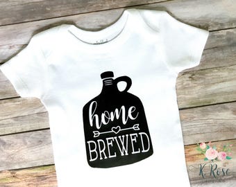 Home Brewed Onesie, Funny Baby Onesie, New Baby Onesie, Baby Shower Gift, New Baby Gift, Home Brewed, Beer Onesie