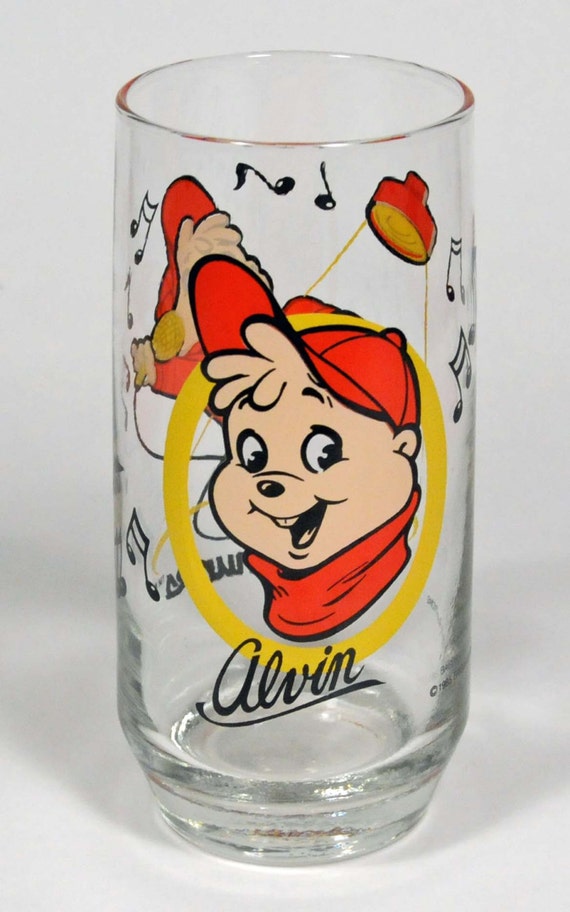 Alvin Alvin and the Chipmunks drinking glass cartoon glass