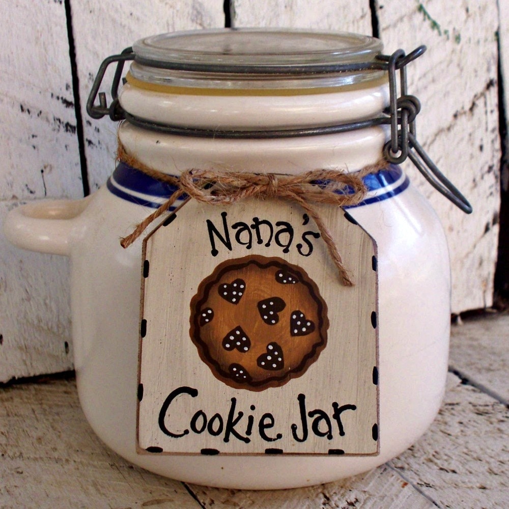 Personalized Cookie Jar Tag Custom Jar Label Rustic Hand