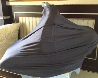 Charcoal Grey Car Seat Cover • Nursing Cover • Multi-purpose Cover